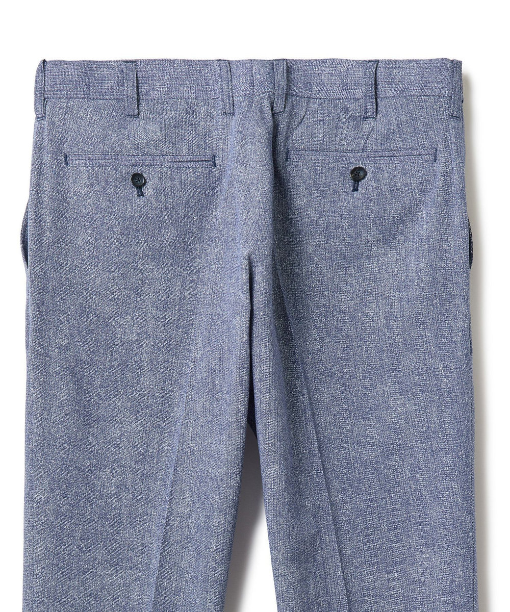 MEN'S BIGI 【ACTIVE TAILOR】Dot Air ヘリンボーン×千鳥格子/デニム柄 セットアップパンツ＜通気性/吸水速乾/ストレッチ＞ ブルー
