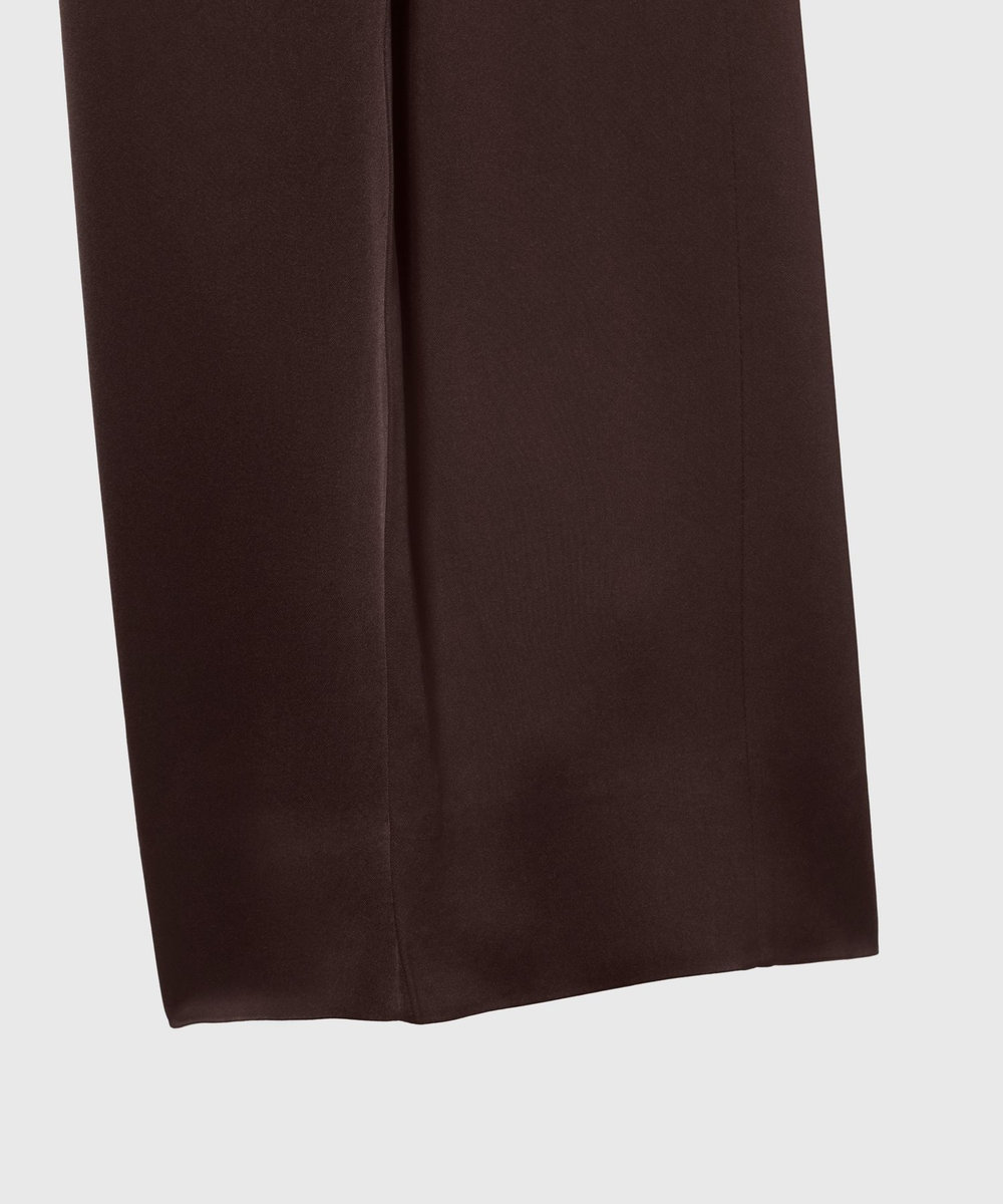 DÉPAREILLÉ SATIN FLARE PANTS / サテンフレアパンツ ブラウン
