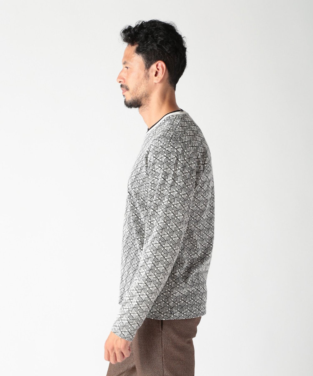 MEN'S BIGI フクレジャカードロングＴシャツ ホワイト系その他