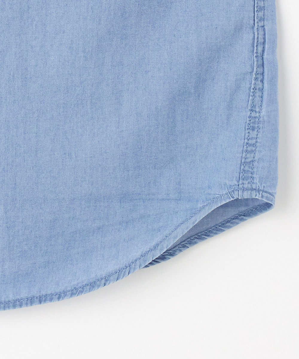 feerique feerique 3OZデニムボウタイブラウス サックスブルー