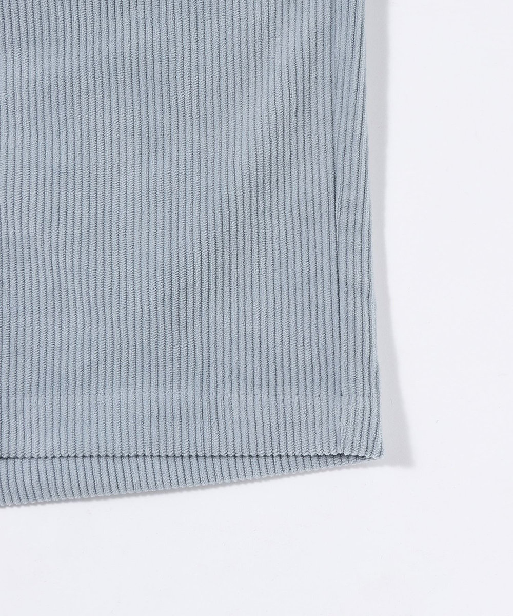 MEN'S BIGI サマーコーデュロイワイドハーフパンツ サックスブルー