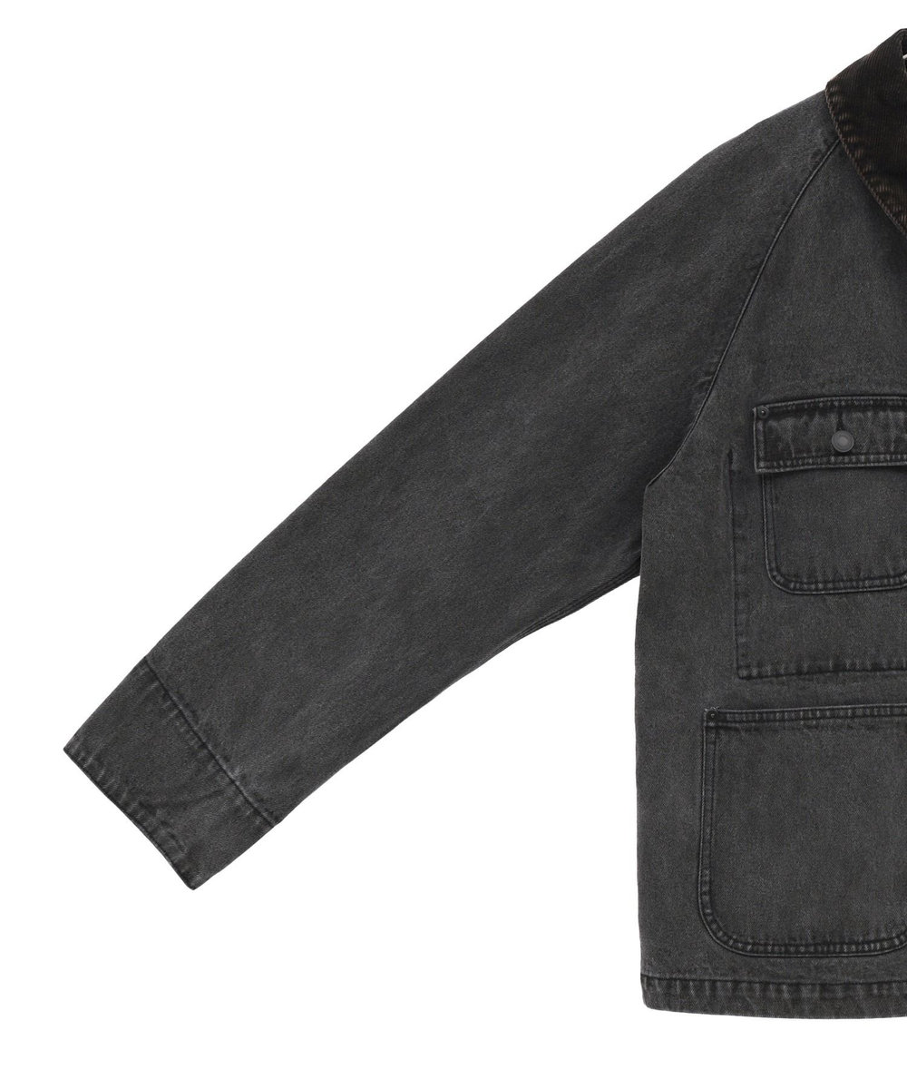 MEN'S BIGI デニムカバーオールジャケット ブラック
