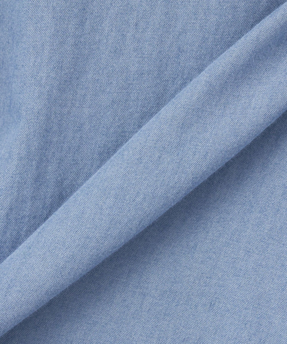 feerique feerique 3OZデニムボウタイブラウス サックスブルー