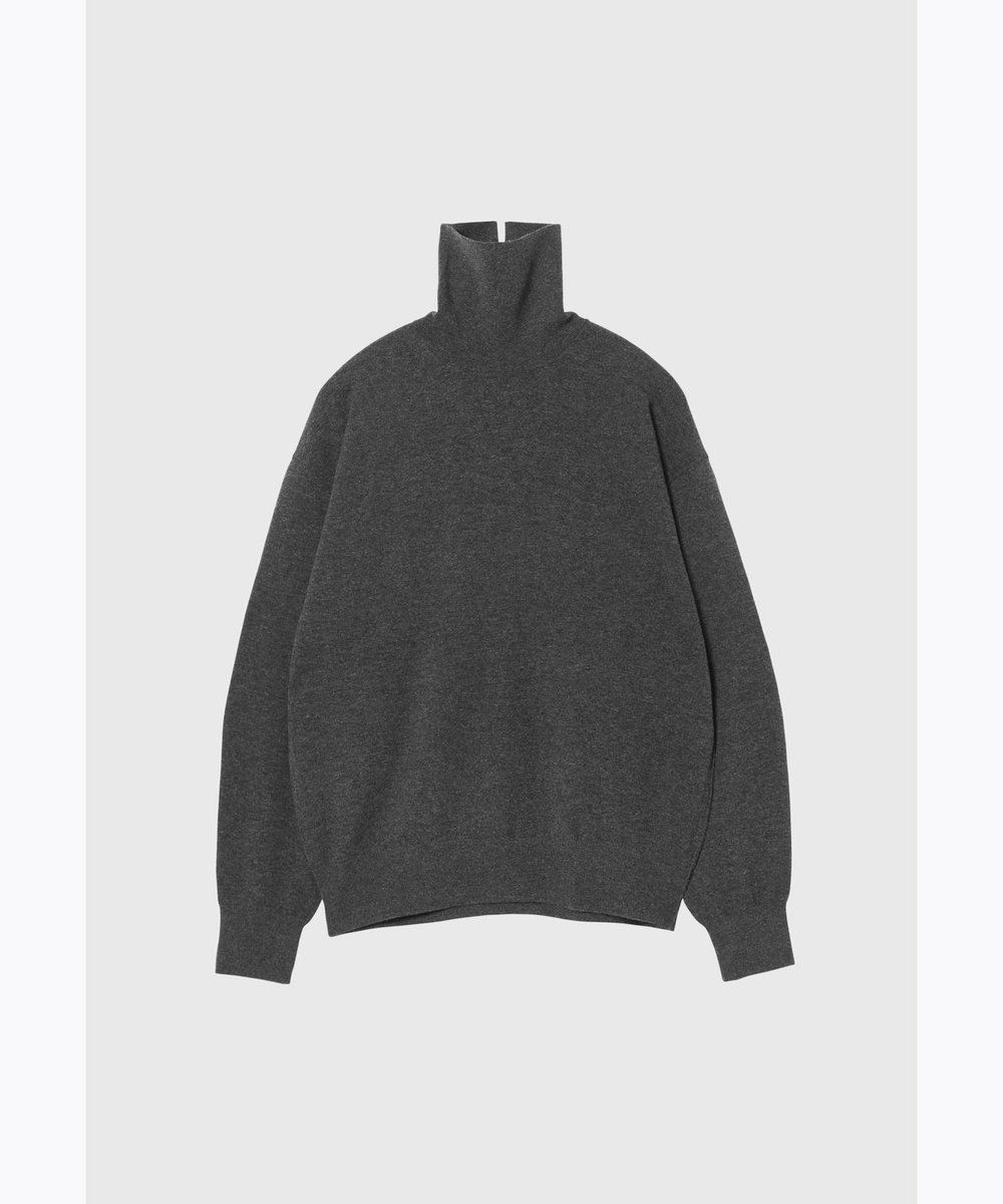 DÉPAREILLÉ WOOLEN YARN TURTLE NECK / ウールンヤーンタートルネック チャコールグレー