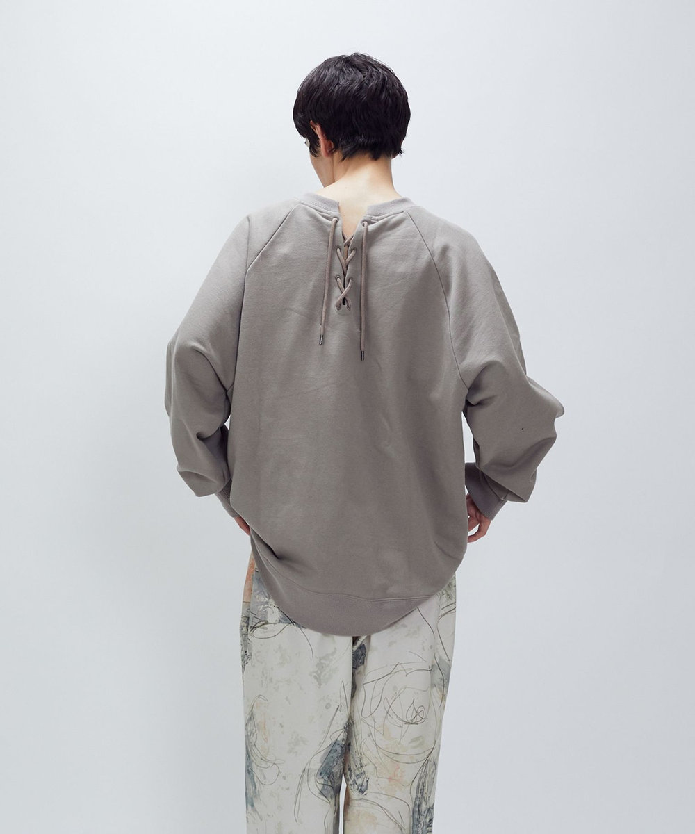 1er Arrondissement 【WEB限定カラーあり】＜SOLto (ソルト)＞レースアップスウェット グレイッシュベージュ