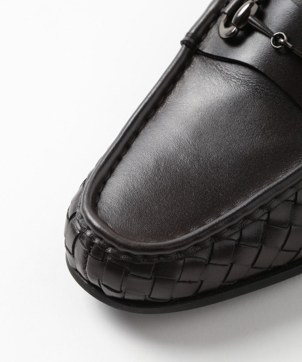 MEN'S BIGI メッシュレザー ビットローファー ダークブラウン