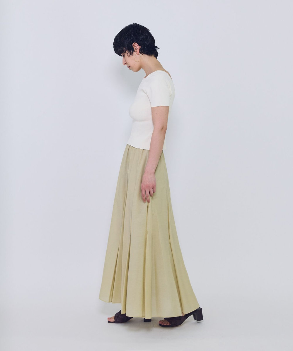1er Arrondissement タフタボリュームスカート ベージュ