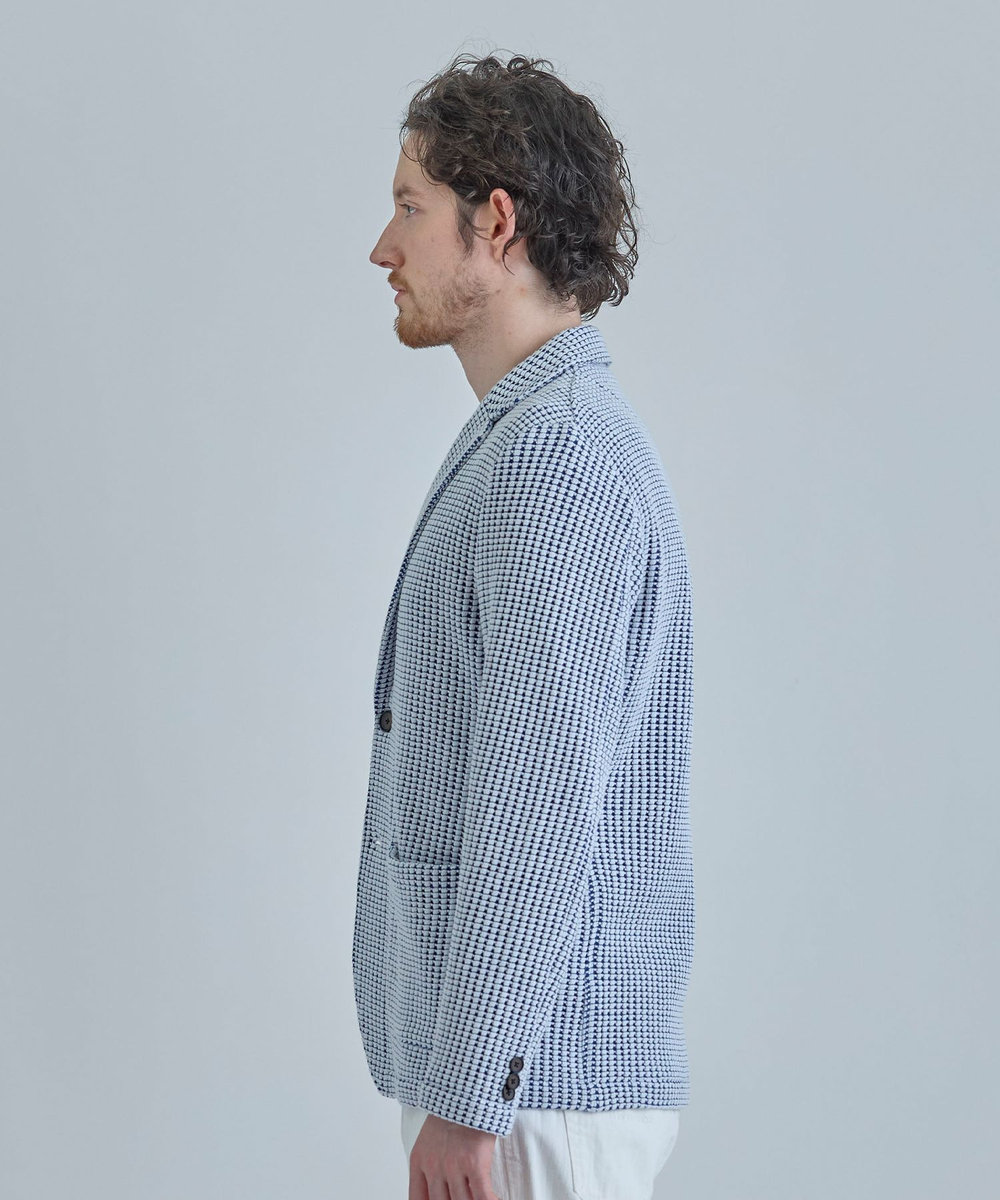 MEN'S BIGI オニワッフル 2Bライトジャケット ブルー