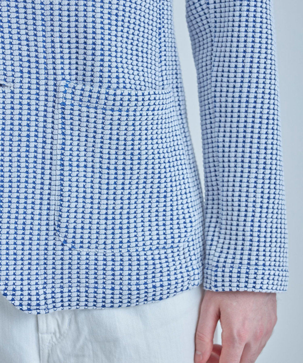 MEN'S BIGI オニワッフル 2Bライトジャケット ブルー
