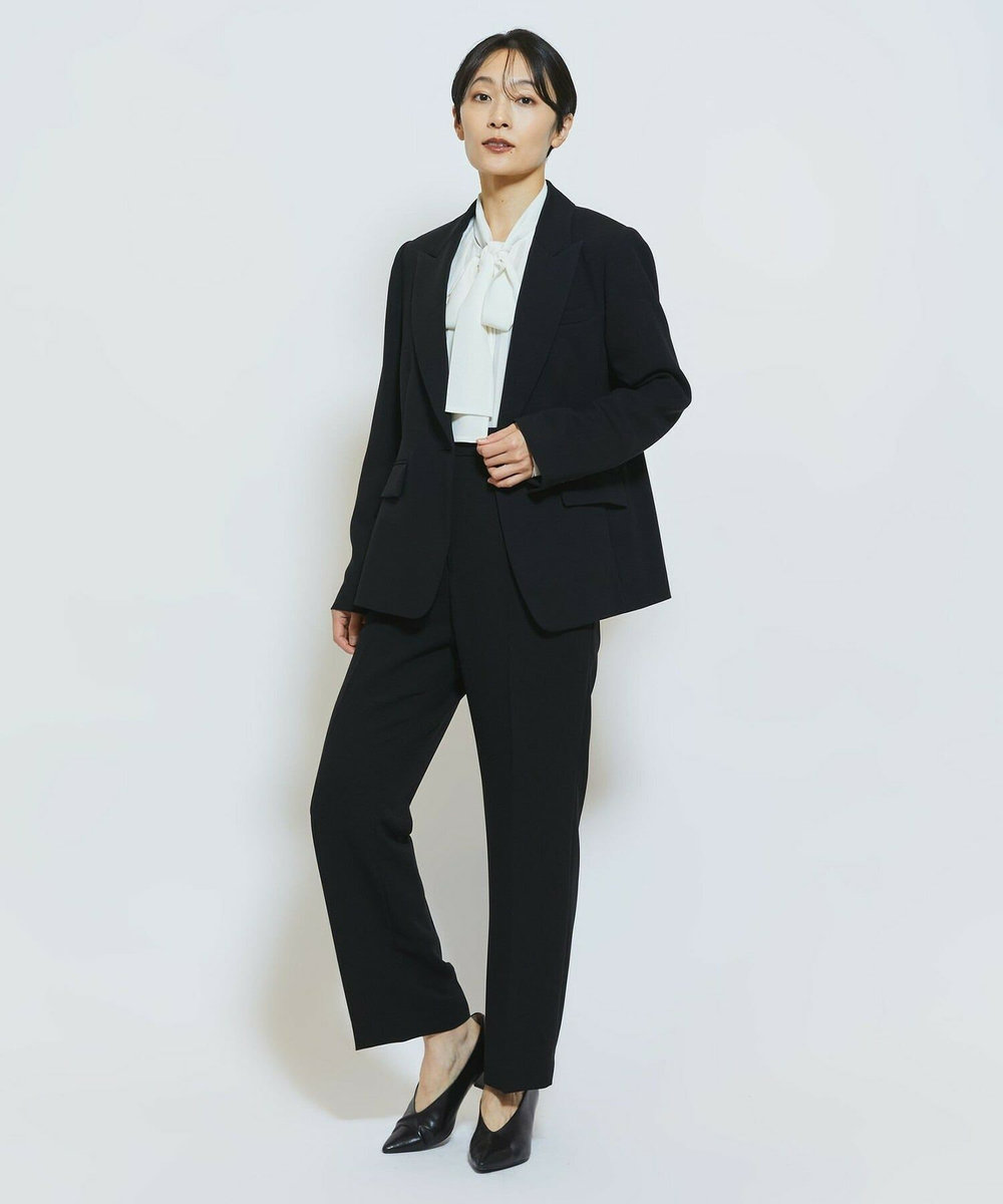 wb wb ダブルジョーゼットストレートパンツ［セットアップ可能］ ブラック