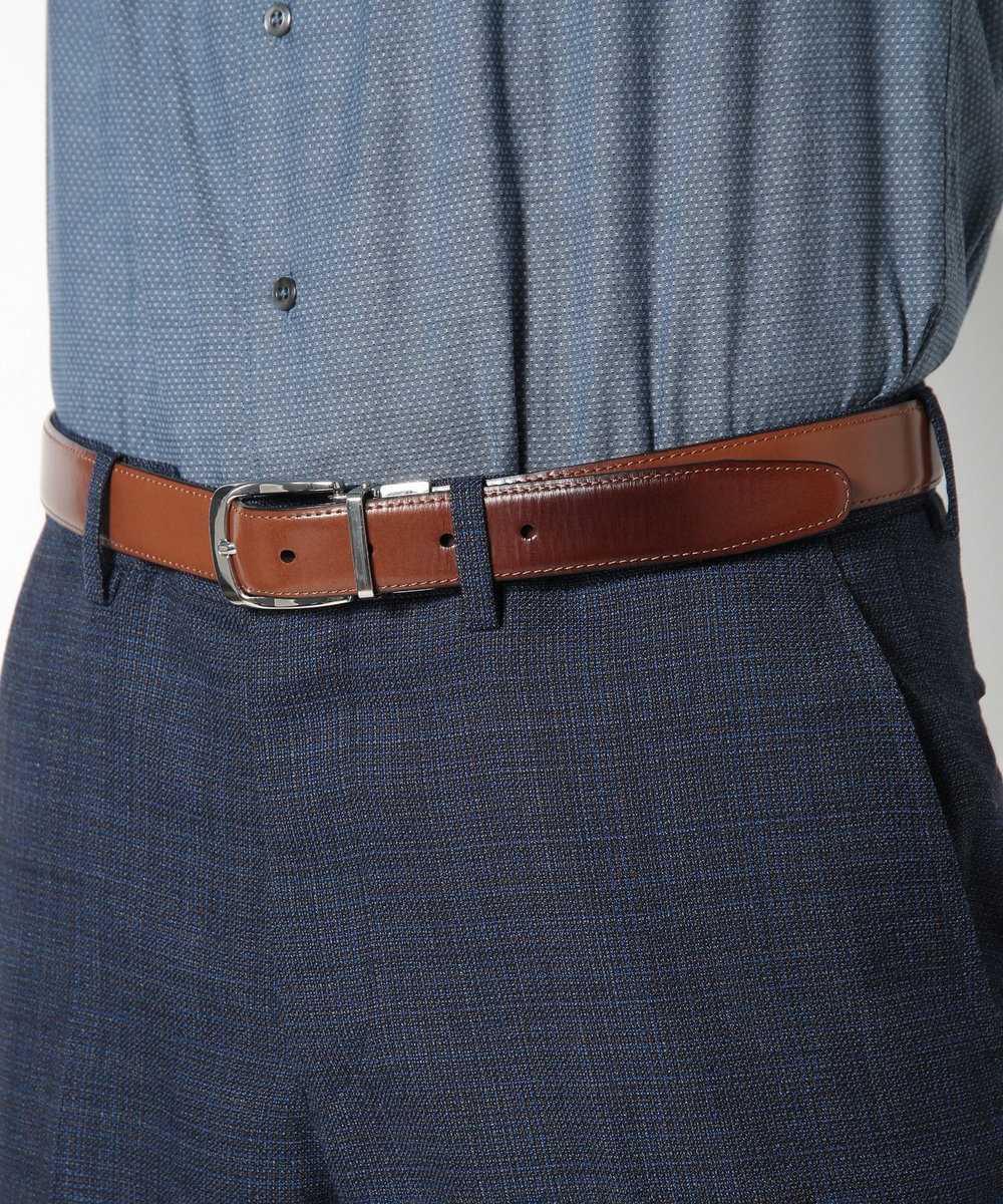 MEN'S BIGI アドバンレザードレスベルト キャメル