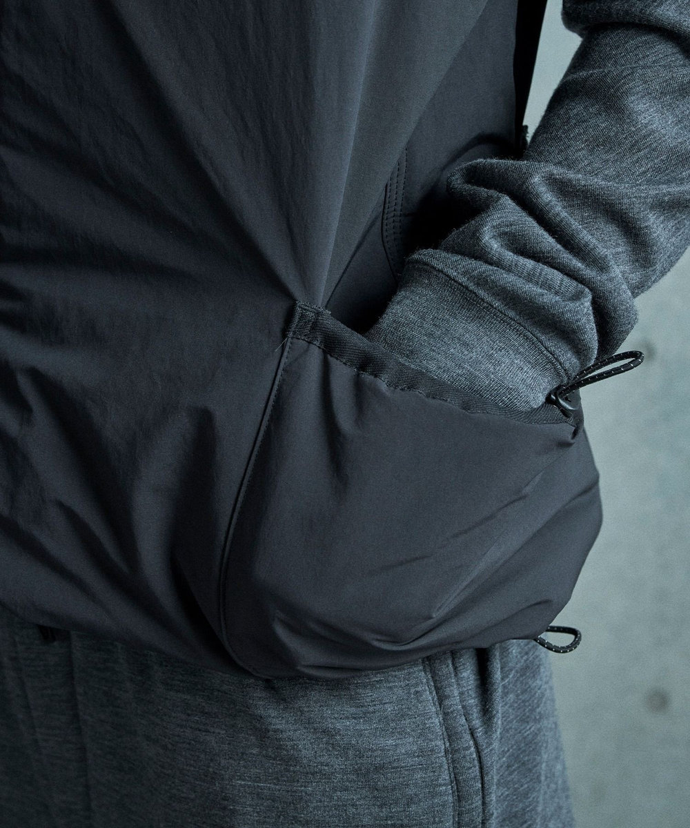 MEN'S BIGI CUBETEX中綿入りベスト ブラック