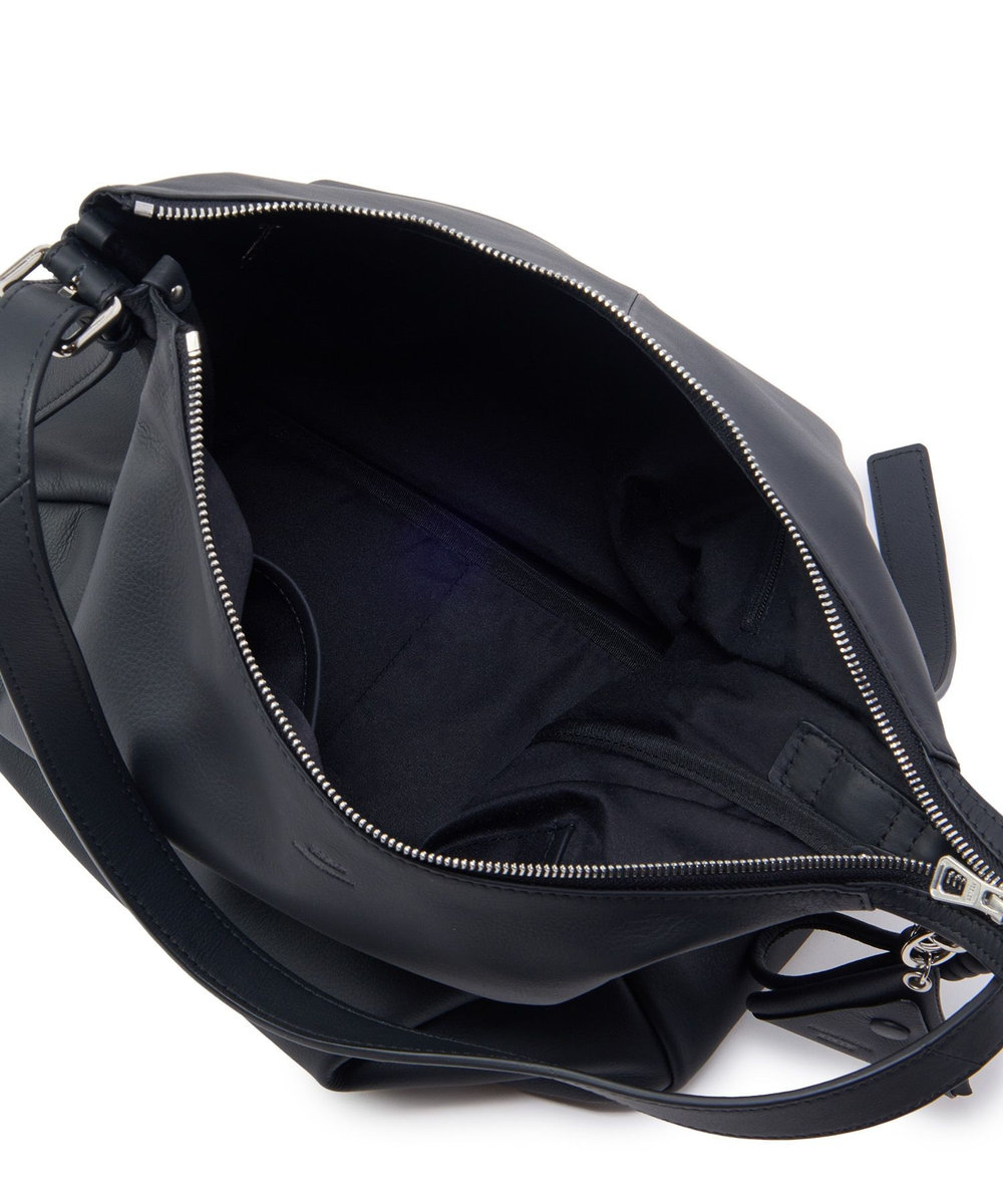 MEN'S BIGI 【SEEKER/シーカー】別注 ソフトレザーショルダーバッグ ブラック
