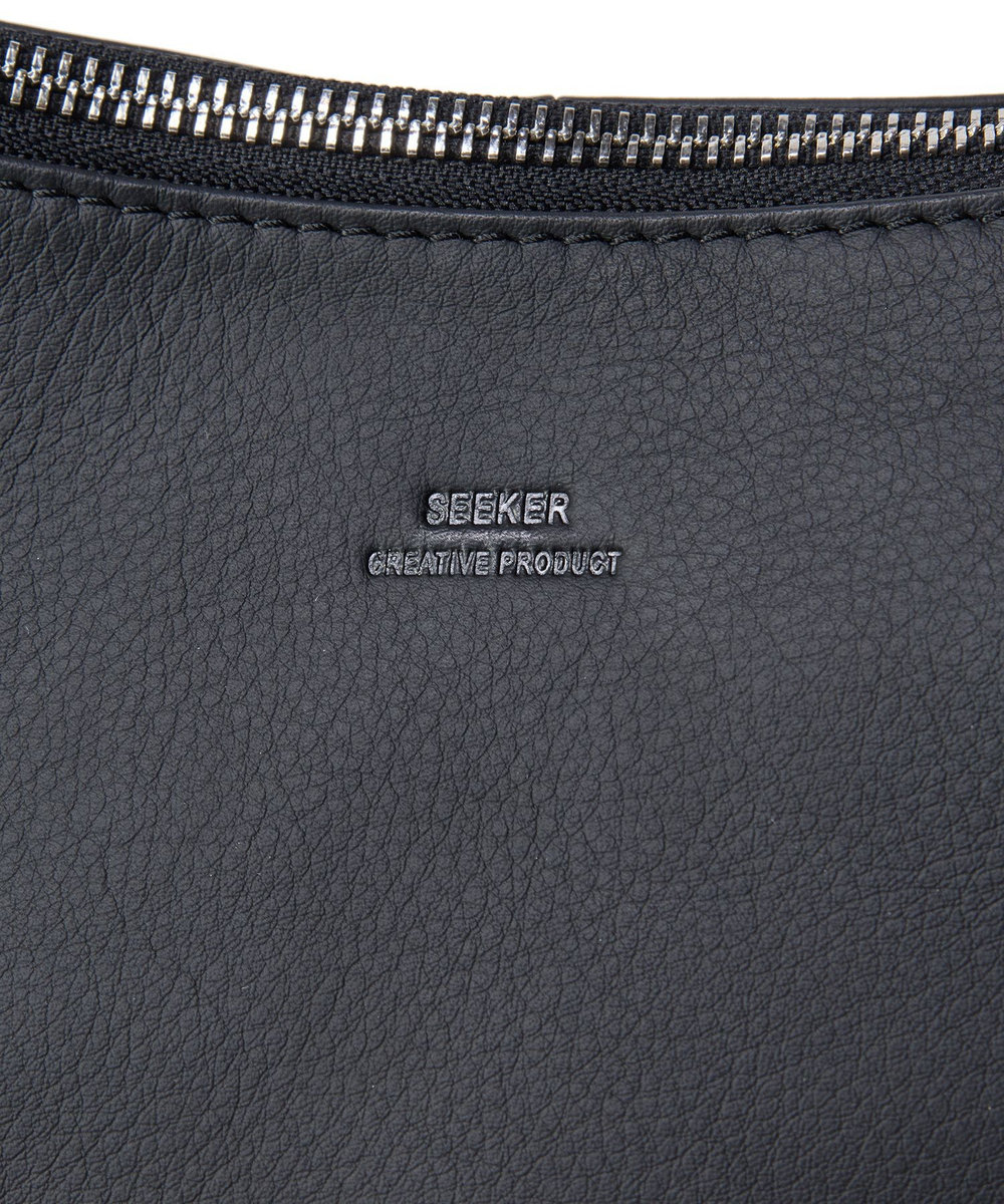 MEN'S BIGI 【SEEKER/シーカー】別注 ソフトレザーショルダーバッグ ブラック