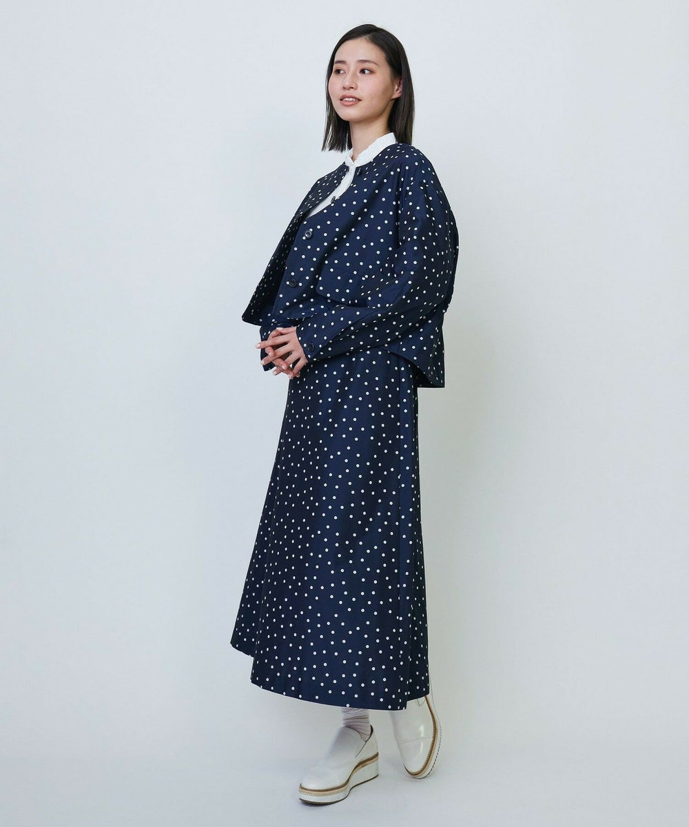 L'EQUIPE ドットジャガードブルゾン ネイビー