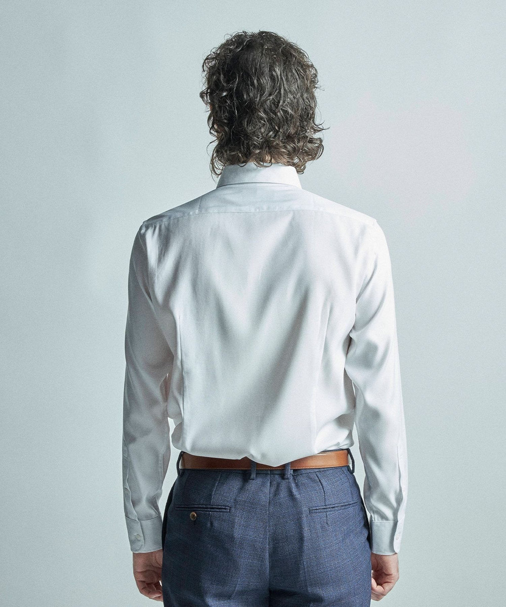 MEN'S BIGI 【ACTIVE TAILOR/アクティブテイラー】クールマックスロイヤルオックスドレスシャツ＜吸水速乾/イージーケア＞ ホワイト