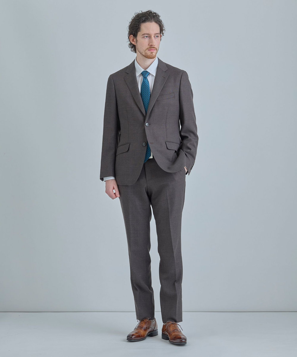 MEN'S BIGI 【TIE YOUR TIE/タイユアタイ】ジオメトリック柄ネクタイ ターコイズブルー