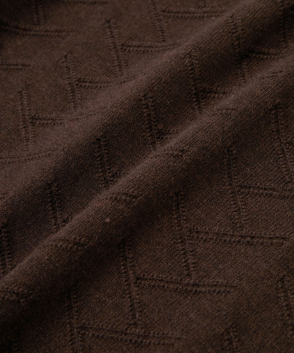 MEN'S BIGI 【ACTIVE TAILOR/アクティブテイラー】12Gジャカードモックネックニット ブラウン