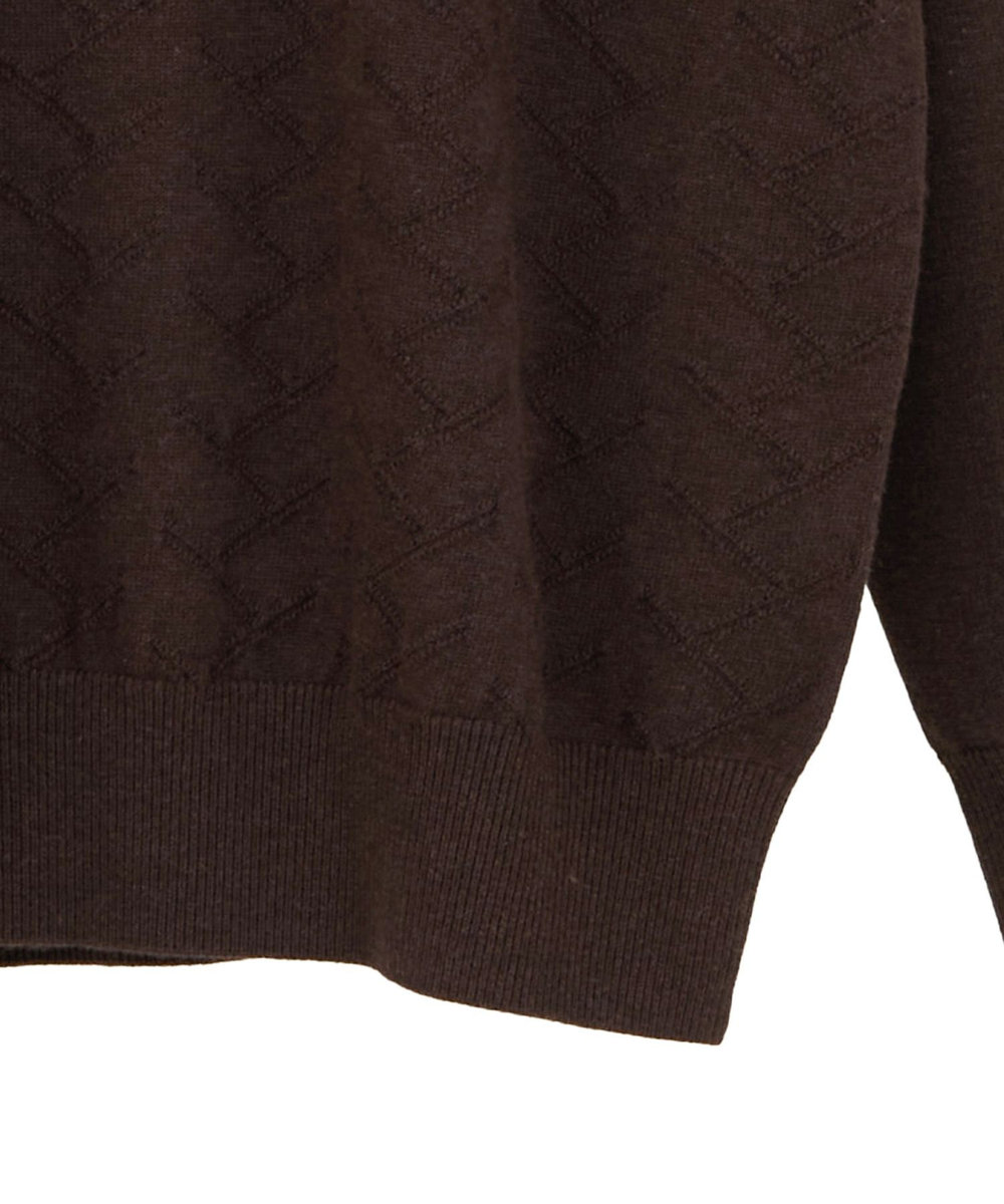 MEN'S BIGI 【ACTIVE TAILOR/アクティブテイラー】12Gジャカードモックネックニット ブラウン