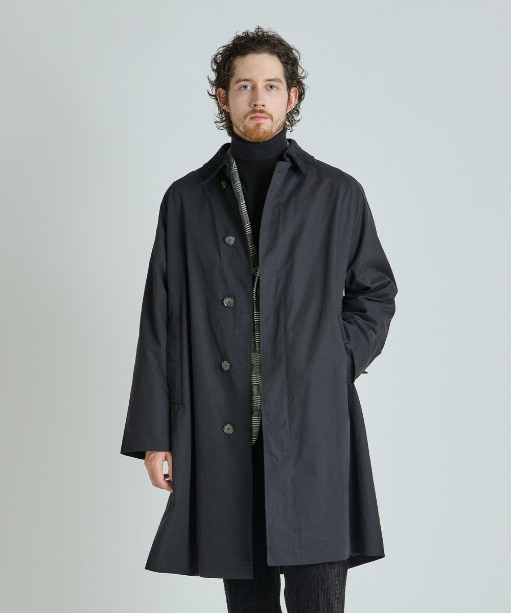 MEN'S BIGI ラグランスリーブコート ブラック