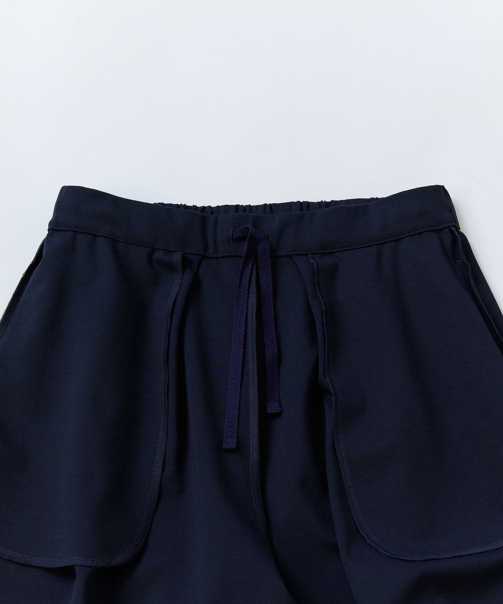 LOISIR 綿ナイロンポンチバルーンパンツ ネイビー