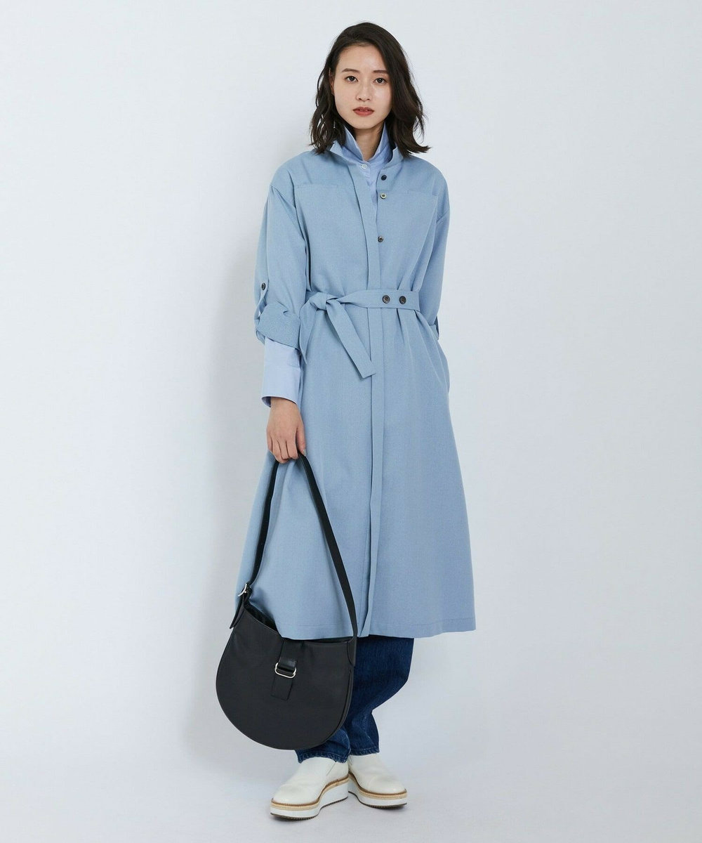 L'EQUIPE W/P MIXデニムワンピース サックスブルー