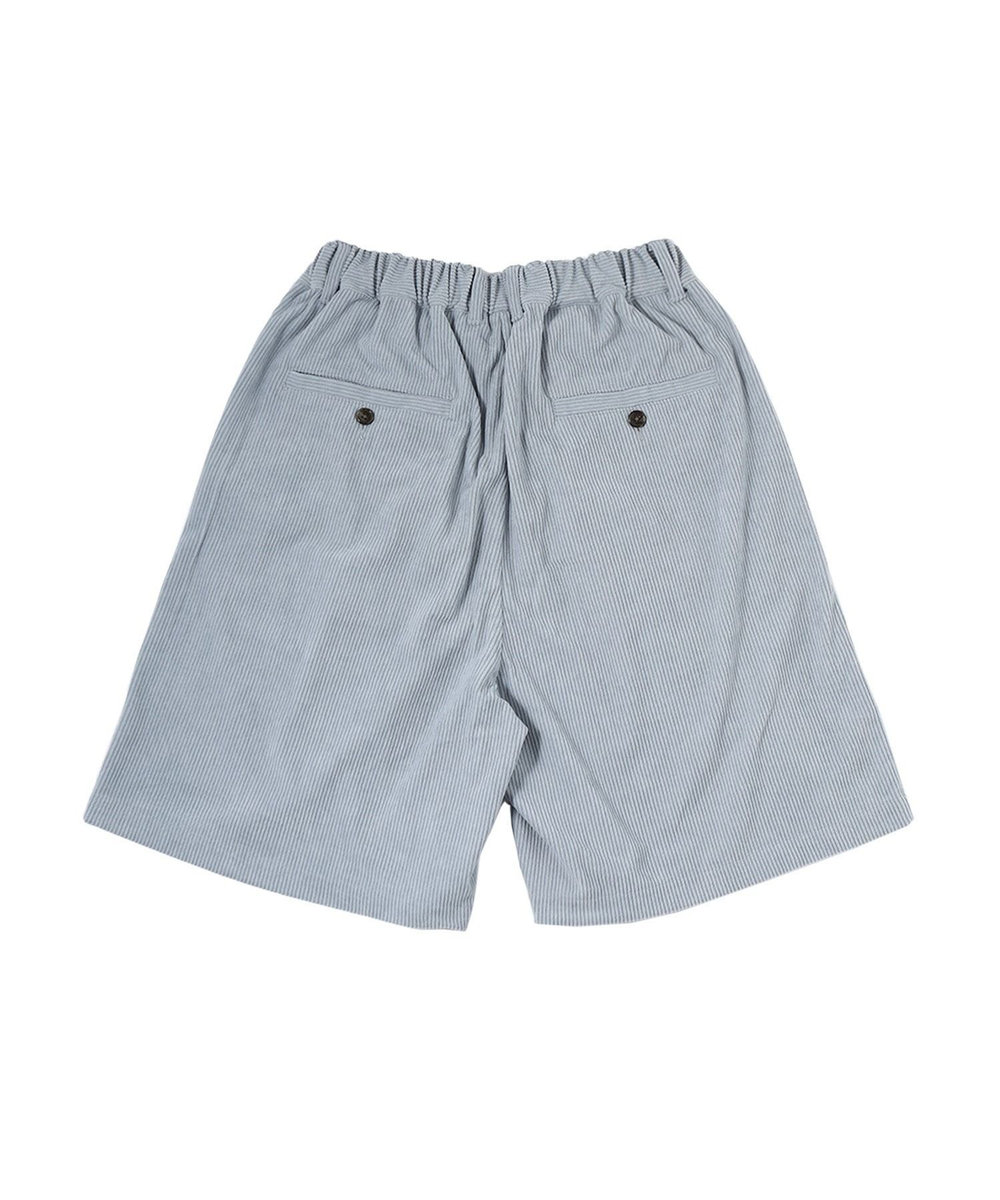 MEN'S BIGI サマーコーデュロイワイドハーフパンツ サックスブルー