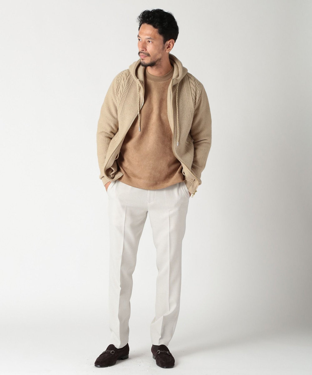 MEN'S BIGI テックスエードロングスリーブカットソー ベージュ