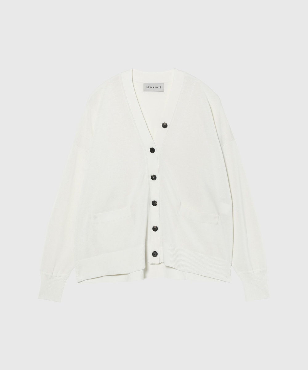 DÉPAREILLÉ COTTON SILK CARDIGAN / コットンシルクカーディガン ホワイト