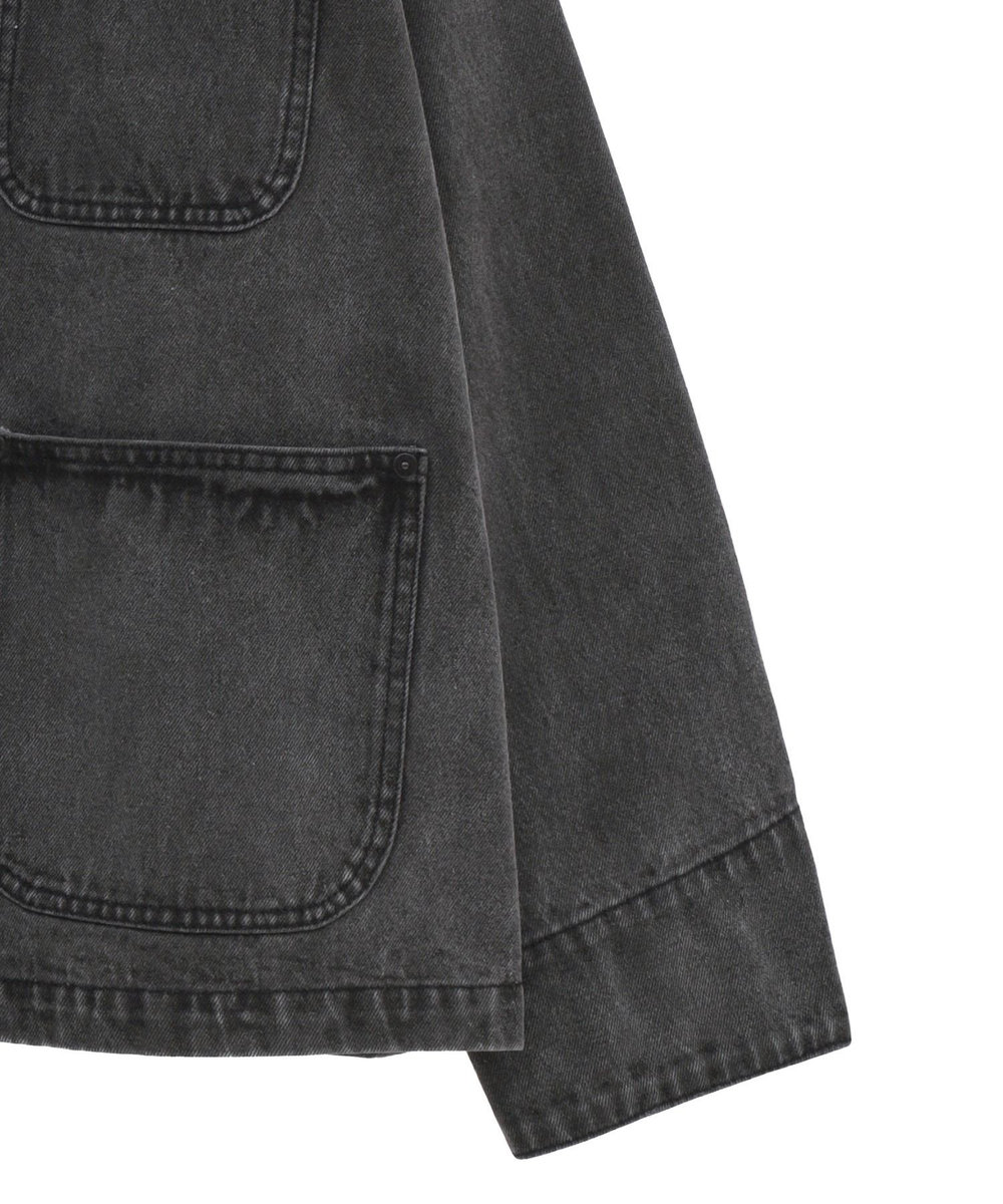 MEN'S BIGI デニムカバーオールジャケット ブラック