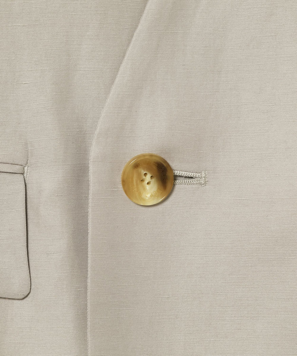 DÉPAREILLÉ TRIACETATE LINEN NO COLLAR JACKET / トリアセテートリネンノーカラージャケット ベージュ