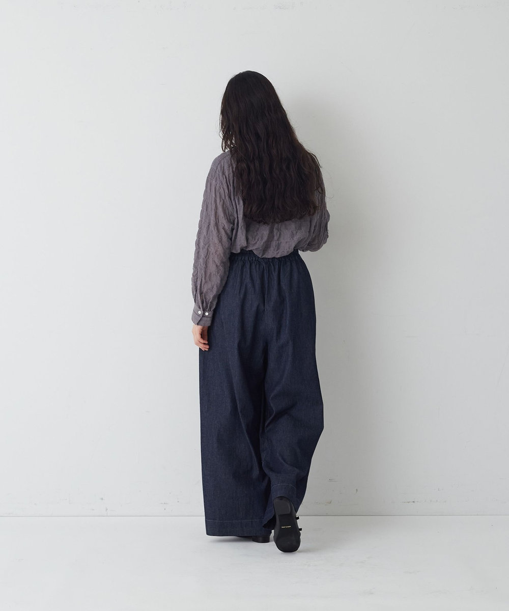congés payés ADIEU TRISTESSE ストレートイージーパンツ インディゴブルー