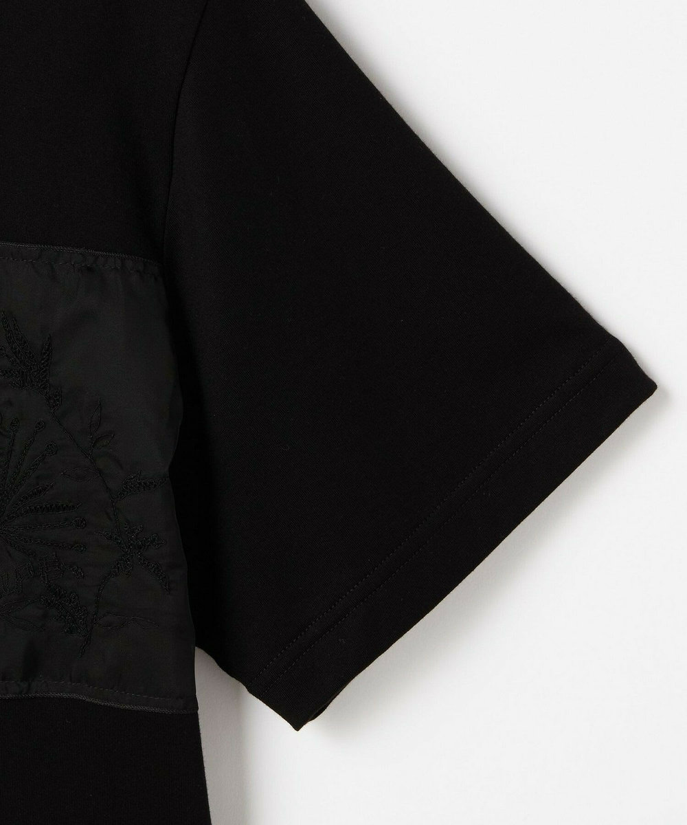 L'EQUIPE オーガンジー刺繍Tシャツ ブラック