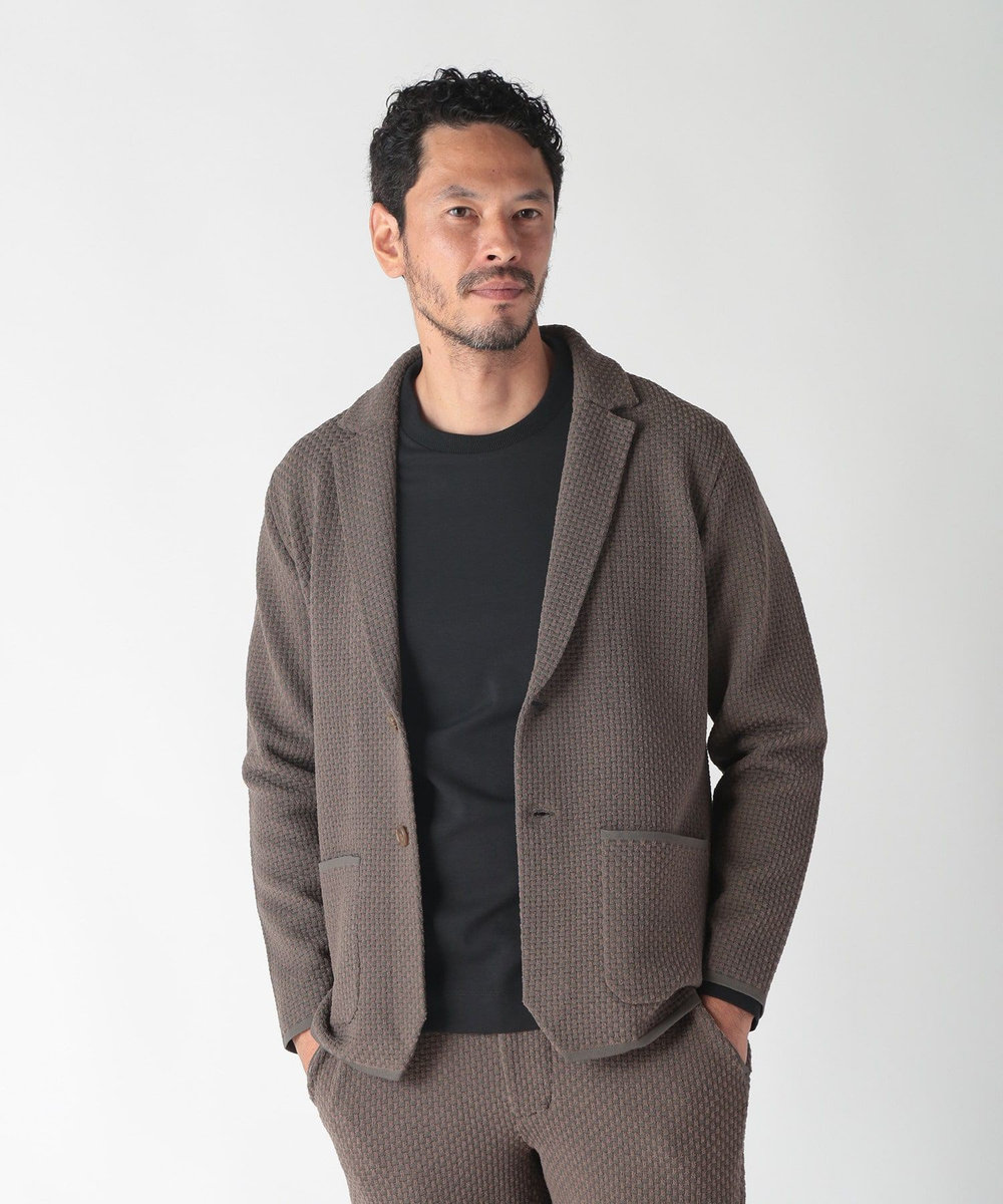 MEN'S BIGI 【ACTIVE TAILOR】モール混ニットジャケット カーキ