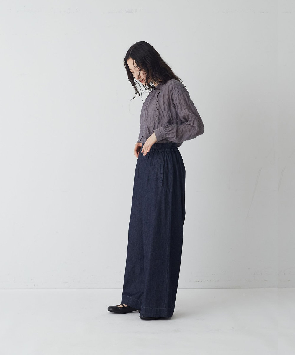 congés payés ADIEU TRISTESSE ストレートイージーパンツ インディゴブルー