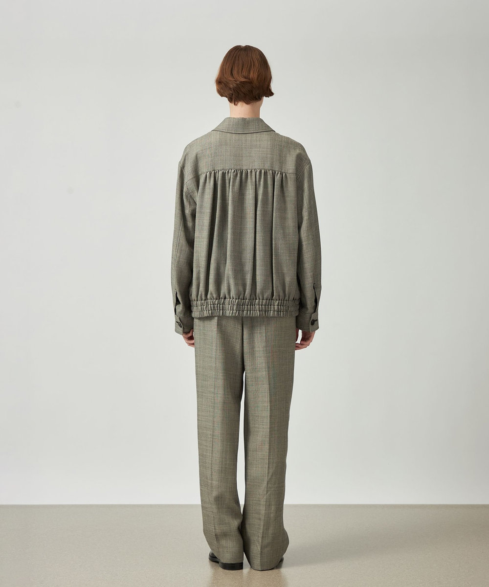 DÉPAREILLÉ SHARKSKIN ZIP UP JACKET / シャークスキンジップアップジャケット ブラウン