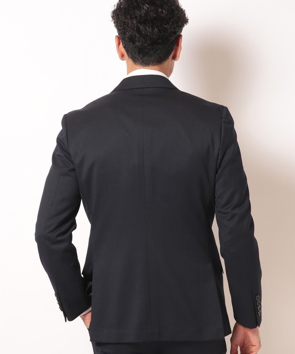 MEN'S BIGI シェブロンジャカードスーツセットアップ＜同素材ベストあり＞ ネイビー