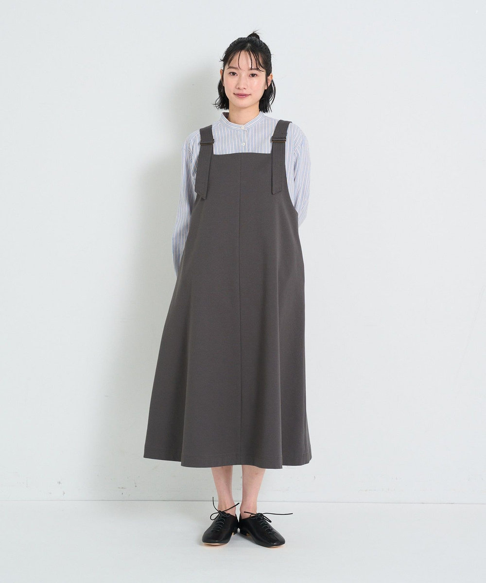 congés payés ADIEU TRISTESSE シンプルポンチジャンスカ チャコールグレー