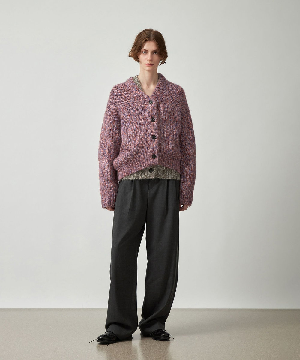 DÉPAREILLÉ WASHABLE WOOL WAIST BELT PANTS / ウォッシャブルウールウエストベルトパンツ チャコールグレー