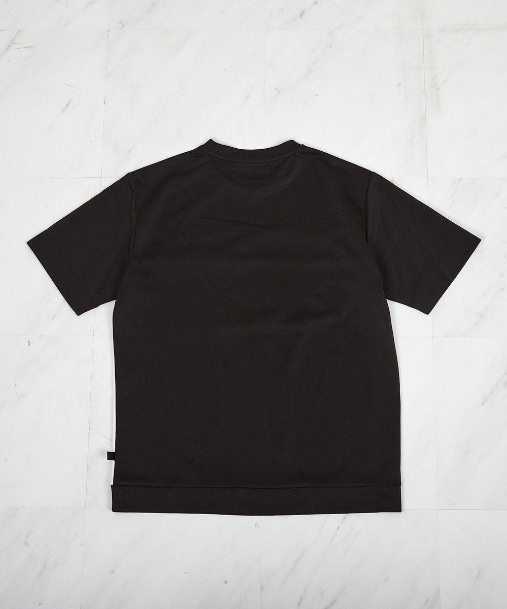 UNION STATION 【接触冷感】キシリトールパネル切り替えポンチTシャツ ブラック