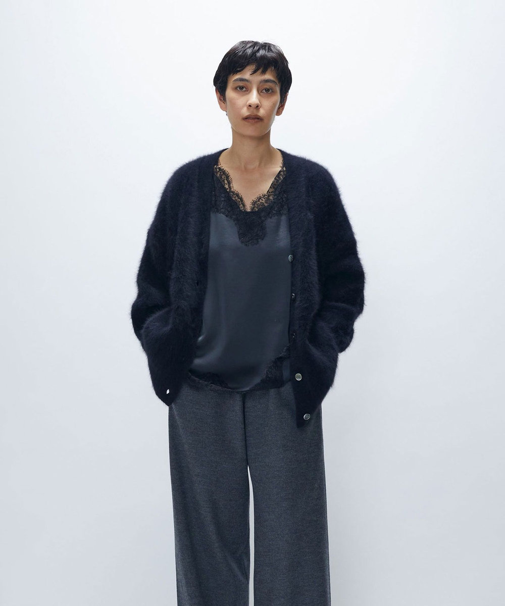 1er Arrondissement 【リニューアル】FOXカシミアカーディガン ブラック
