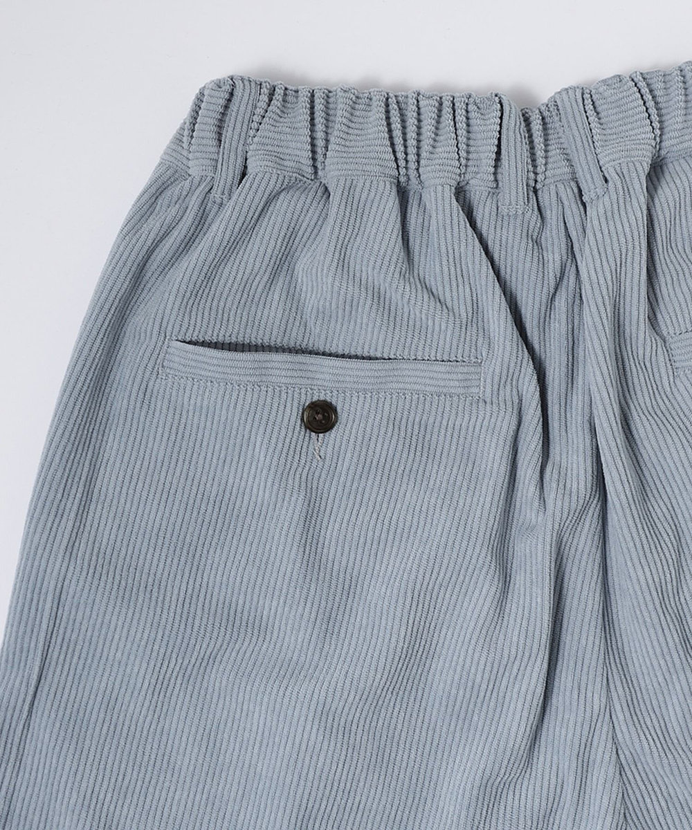 MEN'S BIGI サマーコーデュロイワイドハーフパンツ サックスブルー