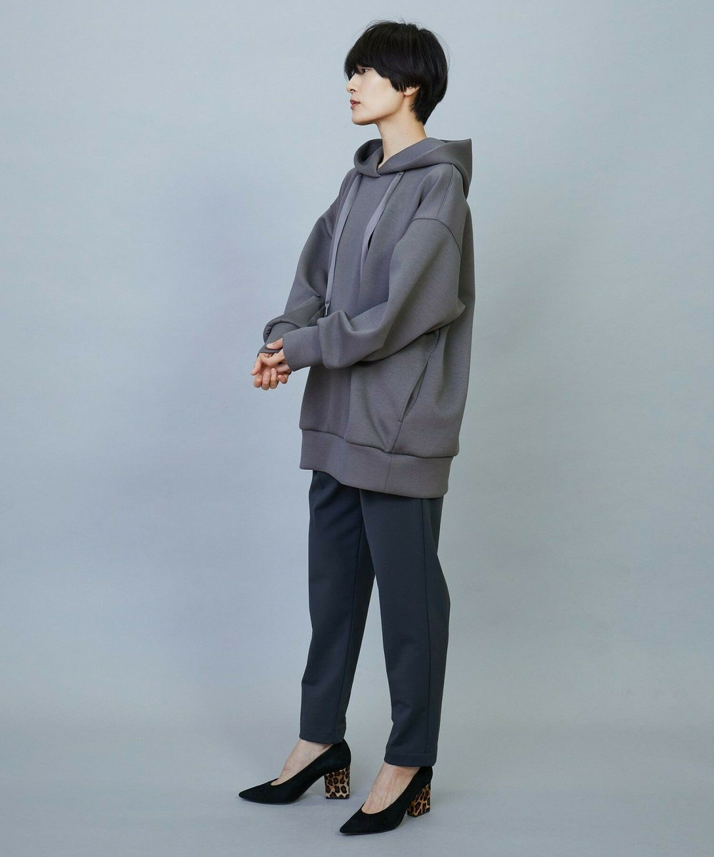 MOGA メリルハイテンション裏起毛テーパードパンツ チャコールグレー