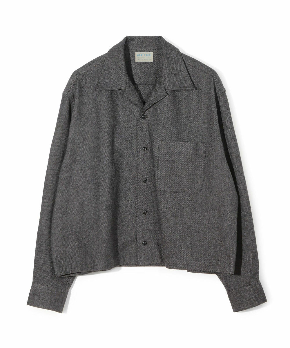 MEN'S BIGI 【50th Anniv . 菊池武夫】SHORT COTTON FLANNEL SHIRTS グレー