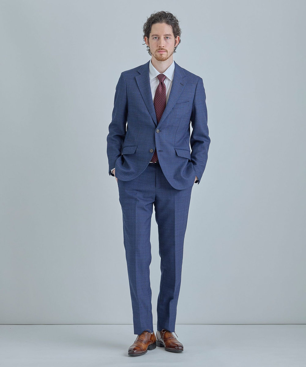 MEN'S BIGI 【TIE YOUR TIE/タイユアタイ】ジオメトリック柄ネクタイ ボルドー