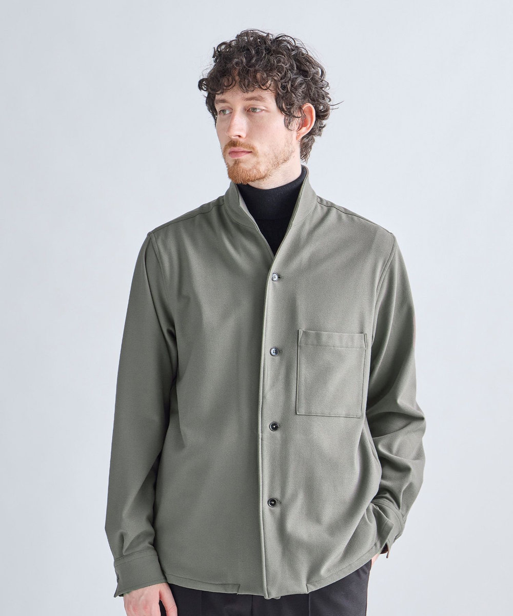 MEN'S BIGI PRES WARM アムンゼンシャツブルゾン［360度ストレッチ/吸湿発熱/保温性］ グレー