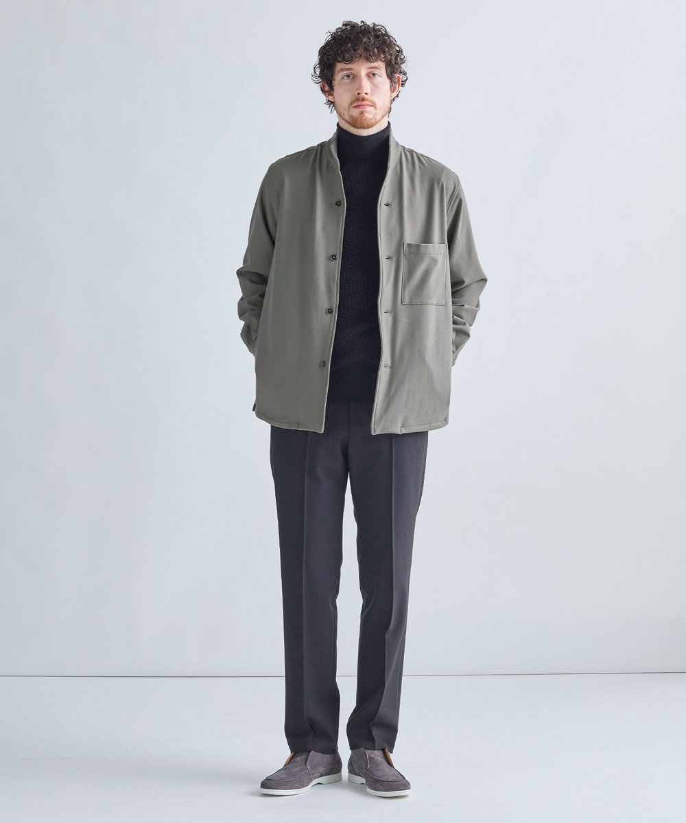 MEN'S BIGI PRES WARM アムンゼンシャツブルゾン［360度ストレッチ/吸湿発熱/保温性］ グレー
