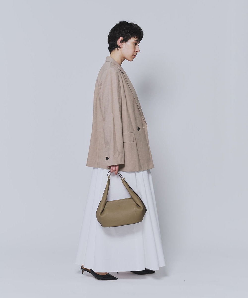 1er Arrondissement リネンビスコースジャケット キャメル