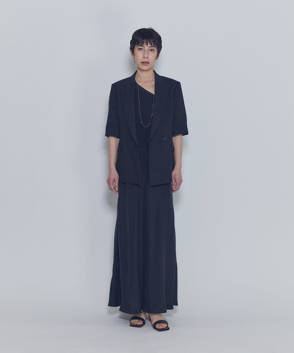 1er Arrondissement リネンビスコースジャケット ブラック