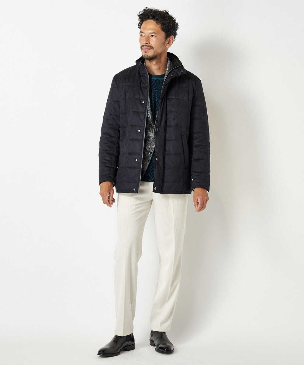MEN'S BIGI モールジャガードクルーネックカットソー グリーン